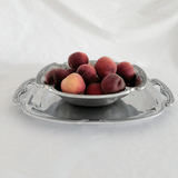 Sculpted Handle Tray in Soft Pewter Finish