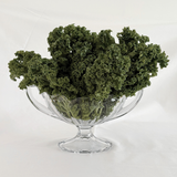 Footed Glass Bowl and Vase With Twin Handles