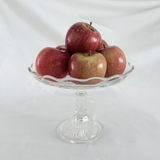 Scalloped Glass Footed Compote Dish