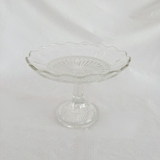 Scalloped Glass Footed Compote Dish