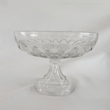 Footed Glass Petal Compote Dish