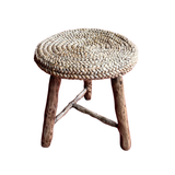 French Rush Stool in the Style of Audoux Minet