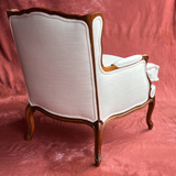 Louis XV Bergère Armchairs With Double Piping and Brush Fringe - Two Available