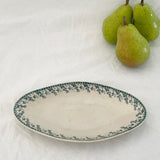Antique Gien 'Montigny' Terre de Fer Ravier - Oval Dish