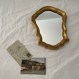 Cartouche-Shaped Giltwood Mirror