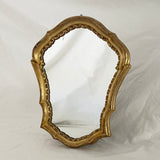 Cartouche-Shaped Giltwood Mirror