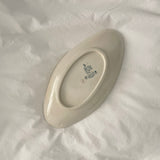 Antique Gien 'Montigny' Terre de Fer Ravier - Oval Dish