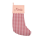 Red and Rose Noël Christmas Stocking With Personalised Embroidery